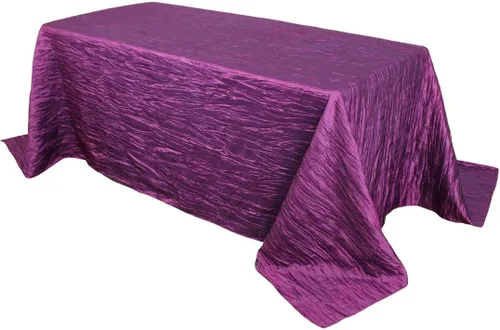 Miniatura 11 de YOUR CHAIR COVERS - Mantel Rectangular de Tafetán Arrugado de 90 x 132 Pulgadas - Azul Polvoriento, Manteles Rectangulares para Mesas Rectangulares