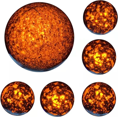 Miniatura 2 de Bola de cristal de piedra natural Yooperlita 5A+, esfera de cristales, bolas mágicas, poderosas, piedras curativas energéticas para chakras