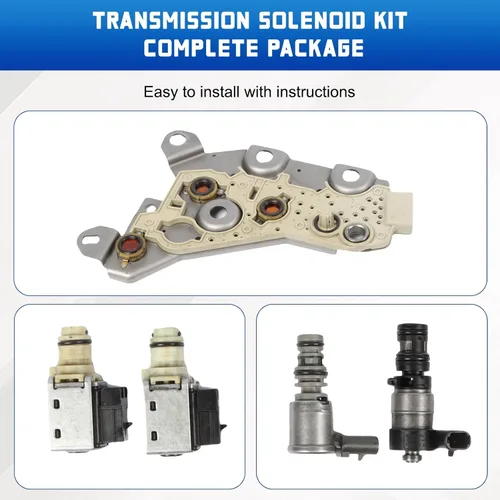 Miniatura 6 de Kessocco 1 juego 4T40E 4T45E Solenoide de transmisión automática con placa de control Kit de juego de solenoide de transmisión de repuesto