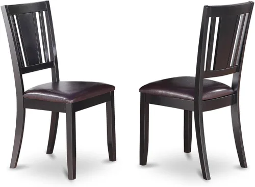 Miniatura 7 de East West Furniture Dublin - Juego moderno de 5 piezas que incluye una mesa redonda de madera con gota y 4 sillas de comedor de piel sintética, 42 x