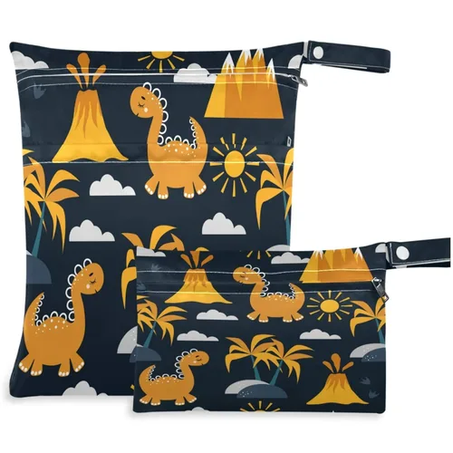 Miniatura 23 de visesunny Seta dibujada a mano, 2 bolsas húmedas con bolsillos con cremallera, lavable, reutilizable, espaciosa para viajes, playa, piscina, Multi51.