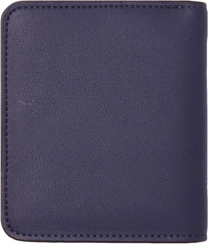 Miniatura 4 de Toughergun Cartera pequeña de cuero delgada para mujer con protección RFID, mini monedero bifold compacto con ventana de identificación transparente