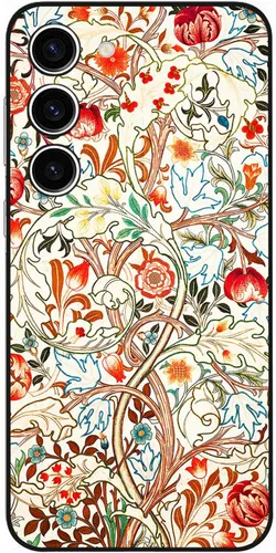 Miniatura 51 de Berkin Arts Funda compatible con Samsung Galaxy S22 Ultra, funda de silicona Art Nouveau Floral Flower (Clematis by Alphonse Mucha)