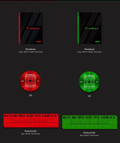 Miniatura 3 de YG Ent. iKON - FLASHBACK [PHOTOBOOK ver.] 4º mini álbum+juego de tarjetas de fotos extra (ver al azar, + 1 póster plegado)