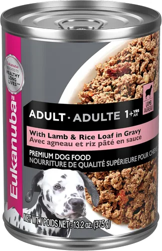 Eukanuba Alimento húmedo enlatado para perros adultos con cordero y arroz, lata de 13.2 onzas (12 unidades)