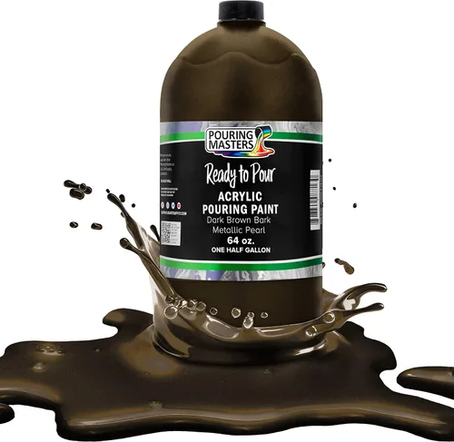 Miniatura 24 de Pouring Masters - Acrílico metálico dorado de 24 quilates - Listo para verter - Pintura para verter - A base de agua premezclada de 32 onzas