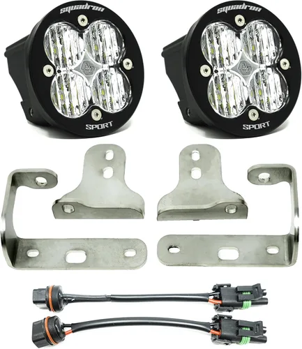 Miniatura 8 de Kit de luces LED de niebla de bolsillo Baja Designs Squadron-R SAE compatible con Jeep Gladiator 2020-22; Wrangler JL 2018-22 parachoques OEM