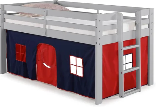 Miniatura 22 de Alaterre Furniture Jasper - Cama tipo loft junior individual, marco gris paloma y fondo de camuflaje gris