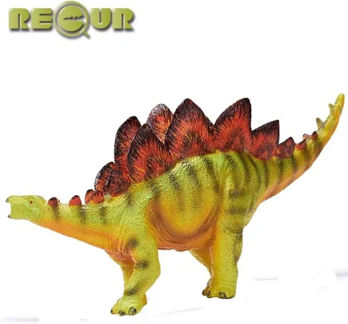 Miniatura 2 de RECUR Stegosaurus - Juguetes jurásicos realistas de 10 pulgadas de largo, dinosaurio de vida silvestre, modelo de juguete, a partir de 3 años