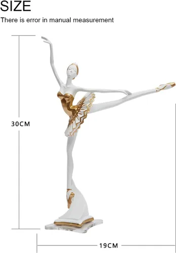 Miniatura 4 de HAUCOZE - Estatua de bailarina de bailarina, escultura de yoga para mujer, decoración moderna, 12 pulgadas