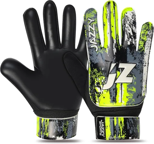 Miniatura 7 de Guantes de portero de fútbol para niños y jóvenes, guantes de portero antideslizantes con palma de látex de 4 mm y fuerte agarre, protección doble