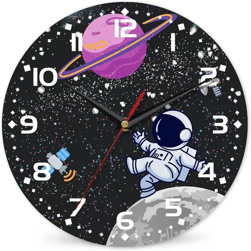 Miniatura 17 de Reloj para sala de estar, reloj de pared de vino abstracto, reloj de pared de madera vintage, silencioso sin tictac, funciona con pilas, números