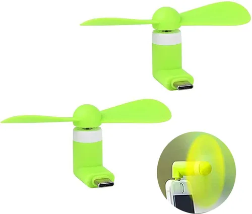 Sokelinn-six Ventilador de teléfono tipo C, mini USB C, ventiladores de mano de enfriamiento portátil de verano para dispositivos de enchufe tipo C