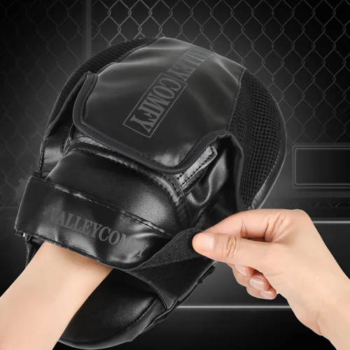 Miniatura 5 de Valleycomfy - Manoplas de boxeo para puñetazos, almohadillas de boxeo para guantes para hombres, ideal para entrenamiento de boxeo, kickboxing, Negro