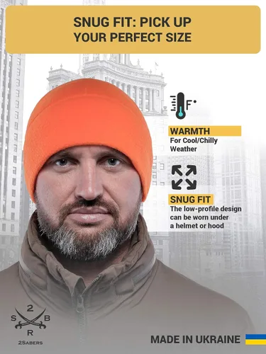 Miniatura 3 de 2SBR 2SABERS Gorra de reloj de forro polar 170 para hombre y mujer, gorro de calavera militar
