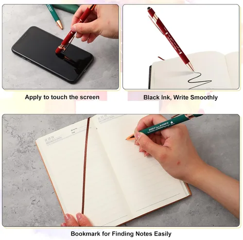 Miniatura 4 de Crtiin 20 cuadernos de notas religiosos a granel con bolígrafo motivacional, versículo bíblico inspirador, diario de oración de cuero, regalos
