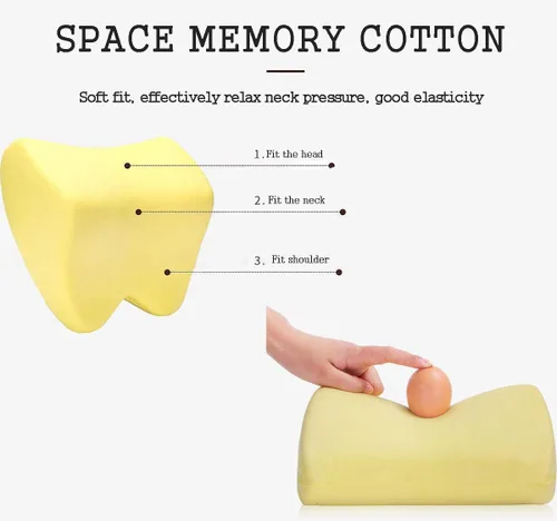 Miniatura 4 de Paquete de 2 almohadas para el cuello del asiento del automóvil, almohada de apoyo para la cabeza del cuello para aliviar la fatiga del cuello