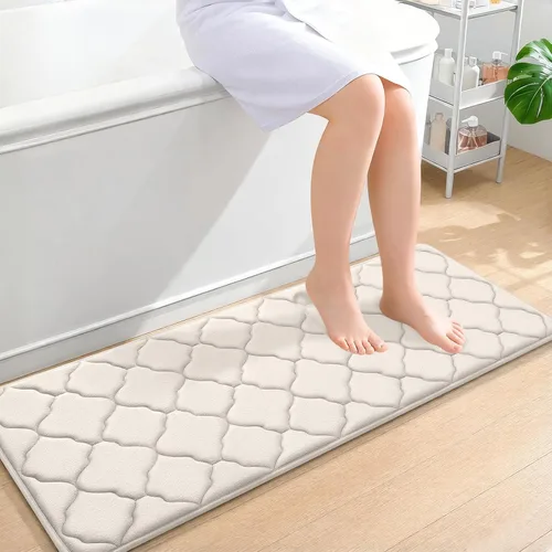 Miniatura 278 de OLANLY Alfombra de Baño de Espuma Viscoelástica de 24 x 16 pulgadas, Ultra Suave y Absorbente, Alfombras de Baño Antideslizantes, Cómodas, Lavables