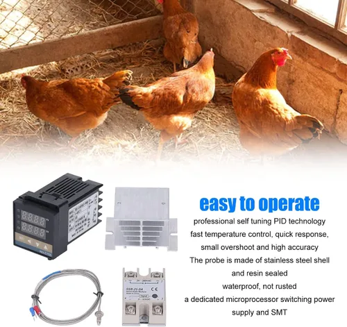 Miniatura 7 de Rex C100 Controlador de temperatura Pid Controladores de temperatura Kit 32.0-752.0 °F Impermeable Alta Precisión Rex C100 Controlador