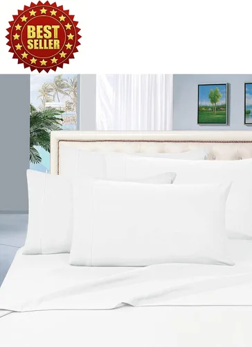 Miniatura 2 de Celine Linen® 1800 Series juego de sábanas, en 4 piezas, de lujo, alta calidad, resistentes a las arrugas y a la pérdida de color, sábanas