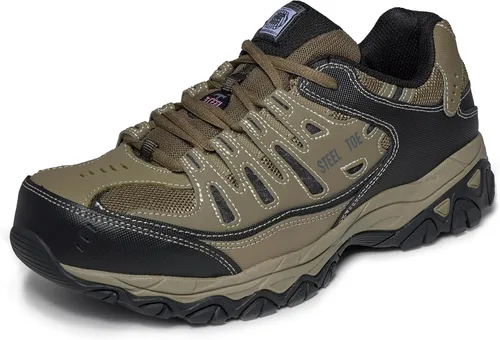 Miniatura 31 de Skechers Zapatos de construcción Cankton con punta de acero para hombre, clasificación de peligro eléctrico, espuma viscoelástica