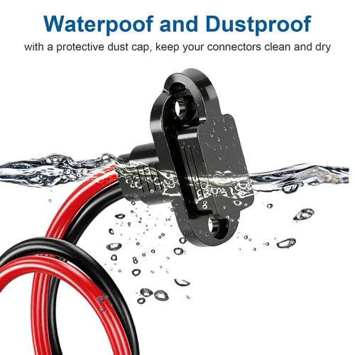 Miniatura 6 de Linkstyle 2 piezas de enchufe de alimentación SAE de 1 pie 10 AWG puerto de pared lateral a conector de junta tórica, cable de extensión SAE