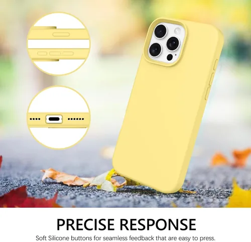 Miniatura 169 de GUAGUA Funda compatible con iPhone 17 Pro Max de 6.9 pulgadas, silicona líquida, goma de gel suave, delgada, forro de microfibra delgada