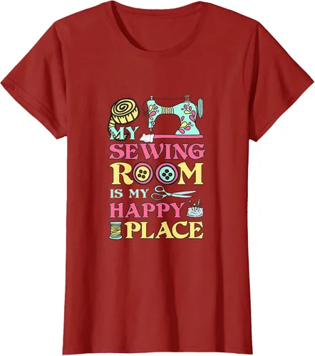 Miniatura 6 de Costura is my Happy Place diseño de una playera, mujer S, Arándano