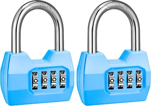 Miniatura 21 de 1 Paquete disecu Candado de Combinación de 4 Dígitos, Impermeable para Exteriores, para Casillero de Gimnasio Escolar, Cerca, Portón, Cobertizo, Rosa