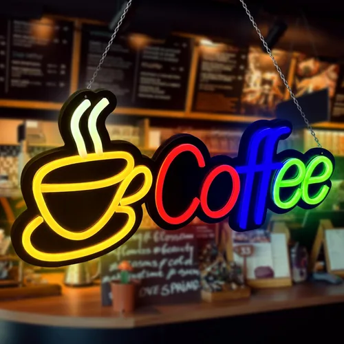 Miniatura 7 de Letrero de neón con texto en inglés «But First CoffeeNeon», «CoffeeLight» alimentado por USB, para cafetería, cafetería, cocina, hogar, bar