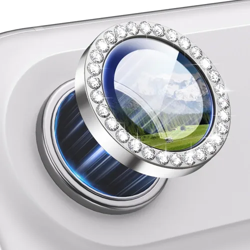 Miniatura 65 de Protector de Lente de Cámara Bling para iPhone 17 Pro / 17 Pro Max, Anillo de Metal con Diamante Individual con Dureza 9H, Protector de Pantalla