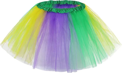 Miniatura 123 de Century Star Tutú de 4 capas para niñas pequeñas, faldas de ballet de tul para baile de princesa, esponjoso, para fiestas de cumpleaños de 2 a 8 años
