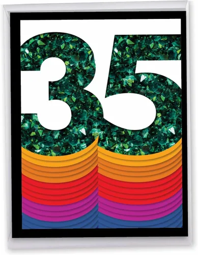 Miniatura 13 de NobleWorks - Tarjeta de felicitación de 30 aniversario con sobre de 8.5 x 11 pulgadas para hombres, mujeres - Jumbo 30 años de matrimonio - Big 30