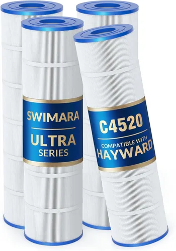 Miniatura 13 de C4030 C4025 Cartuchos de filtro de piscina, 5 onzas + tela trilobal, repuesto para Hayward CX880XRE, PA106, 424 pies cuadrados, paquete de 4, serie