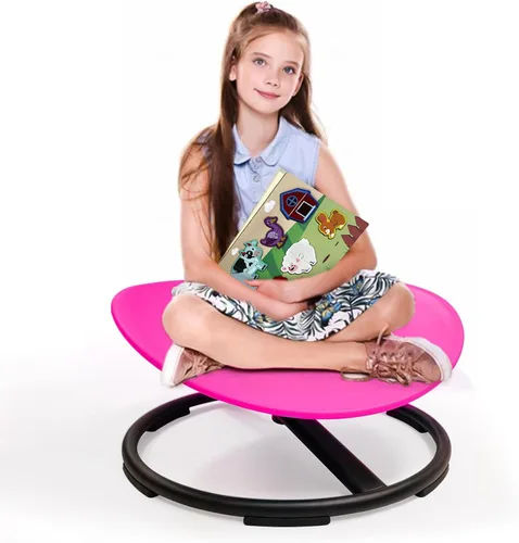 Miniatura 8 de Silla giratoria para niños autistas, juguete sensorial para adolescentes con TDAH/autismo, entrenamiento de equilibrio corporal, regalo calmante Azul