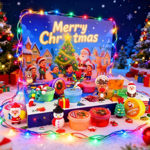 Miniatura 4 de Kit de slime de Navidad – Slime de Navidad antiadherente, suave, elástico, regalos de fiesta de slime para niños, perfecto para rellenos