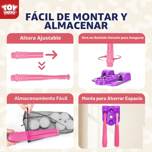 Miniatura 3 de TOY Life Juego de pelota en T para niños de 3-5, 5-8, juego de béisbol para niñas, juegos de soporte de pelota en T con guante de béisbol, camiseta