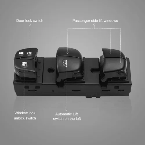 Miniatura 6 de Interruptor de control de elevalunas eléctrico para Nissan Pathfinder, Altima Leaf Juke Frontier Tiida Rogue Sentra 2013-2019, 25401-3TA5A