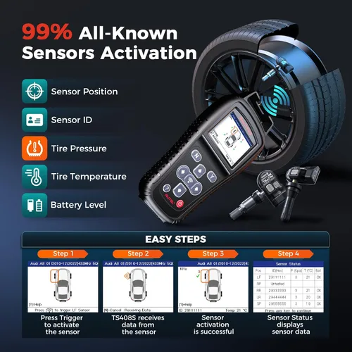 Miniatura 6 de Autel MaxiTPMS TS408S 2026, actualización de la herramienta de programación TPMS de TS501 TS508, todos los sensores reinician la herramienta