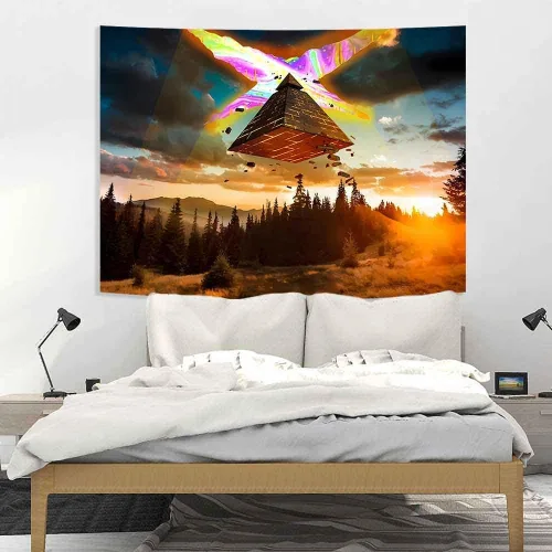 Miniatura 3 de Ine Ive Tapiz de naturaleza del bosque, Gravity Falls Tapiz de dibujos animados 40x30 pulgadas Fantasía Naturaleza Paisaje Decoración de pared