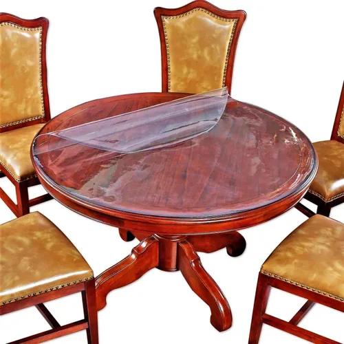 Miniatura 9 de Protección de mesa transparente de 24" x 36" de plástico, mantel de vinilo impermeable lavable, PVC para mesas de madera rectangulares, mesa