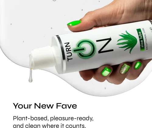 Miniatura 3 de Turn On Lubricante personal a base de aloe Lubricante hidratante para pieles sensibles, suave como la seda y no pegajoso, 3 onzas líquidas