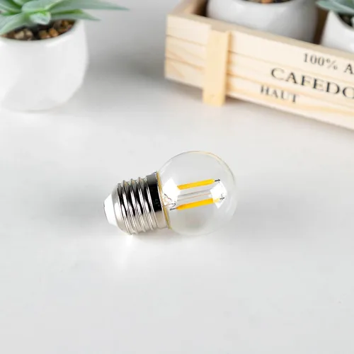 Miniatura 7 de E26 Bombillas de luz baja, bombillas LED G40 Edison pequeñas de 1 W, iguales a 10 W de bombillas incandescentes, 2700 K, luz blanca cálida