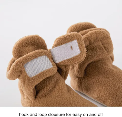 Miniatura 3 de pureborn Botines de invierno para bebé, de forro polar, antideslizantes, para cuna