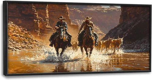 Miniatura 83 de Cuadros Grandes Enmarcados Arte de Pared para Sala de Estar, Lobos del Bosque Decoración de Pared de Gran Tamaño Lobo Animal Impresión en Lienzo