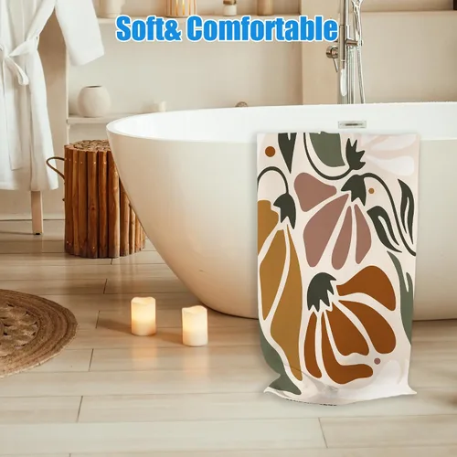 Miniatura 6 de Toalla de playa abstracta bohemia floral, toallas de playa vintage bohemias, regalos para mujeres, hombres y adultos, toallas de baño retro bohemias