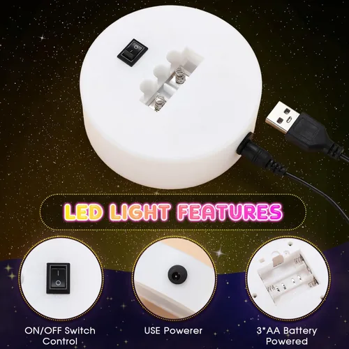 Miniatura 6 de Baquler 4 letreros de neón de Navidad con luz LED de neón con base de soporte, muñeco de nieve iluminado, luces nocturnas con batería o USB