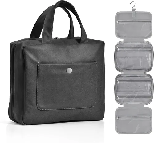 JOMOLA Neceser colgante para hombres y mujeres, bolsa de maquillaje de viaje resistente al agua, bolsa organizadora de artículos de tocador de viaje