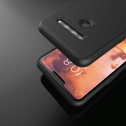 Miniatura 7 de ENCASED LG V50 ThinQ Case (Thin Armor) Slim Fit Flexible Grip Funda Teléfono - Negro