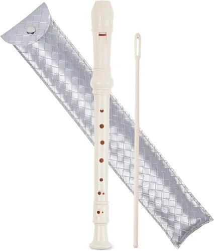 Miniatura 31 de Flauta para principiantes, niños y adultos, 8 agujeros, soprano, flauta de música con varilla de limpieza y funda de cuero para estudiantes